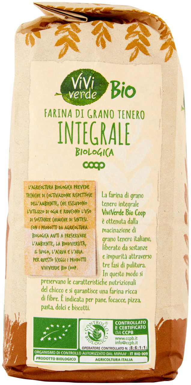 farina di grano tenero Integrale Biologica Vivi Verde 1 kg - 1