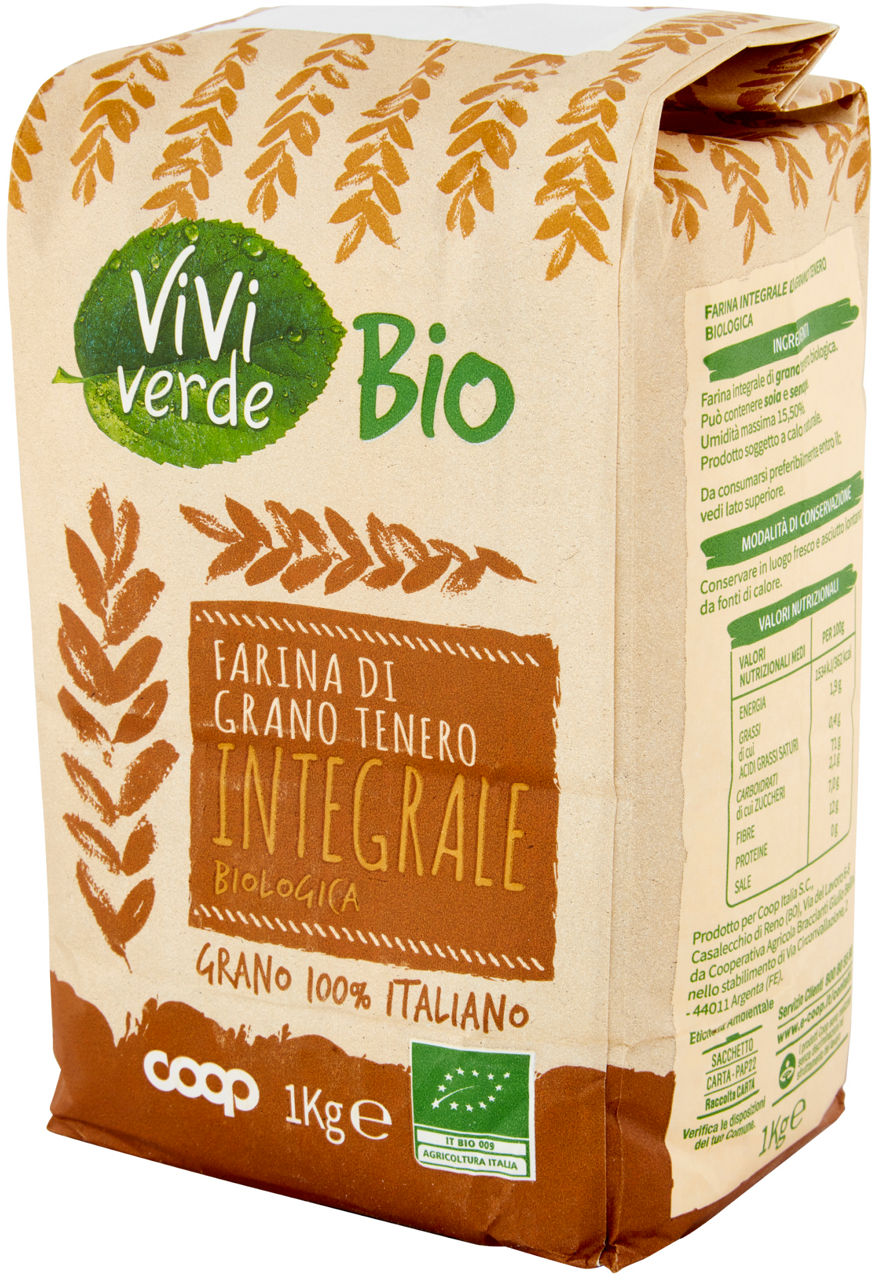 farina di grano tenero Integrale Biologica Vivi Verde 1 kg - 6