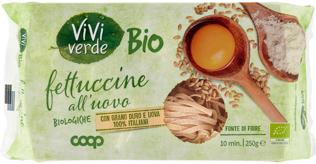 fettuccine all'uovo Biologiche Vivi Verde 250 g - 0