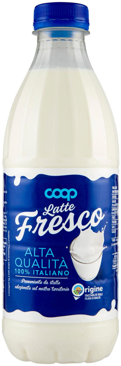 Latte fresco alta qualita' origine coop pet 1l