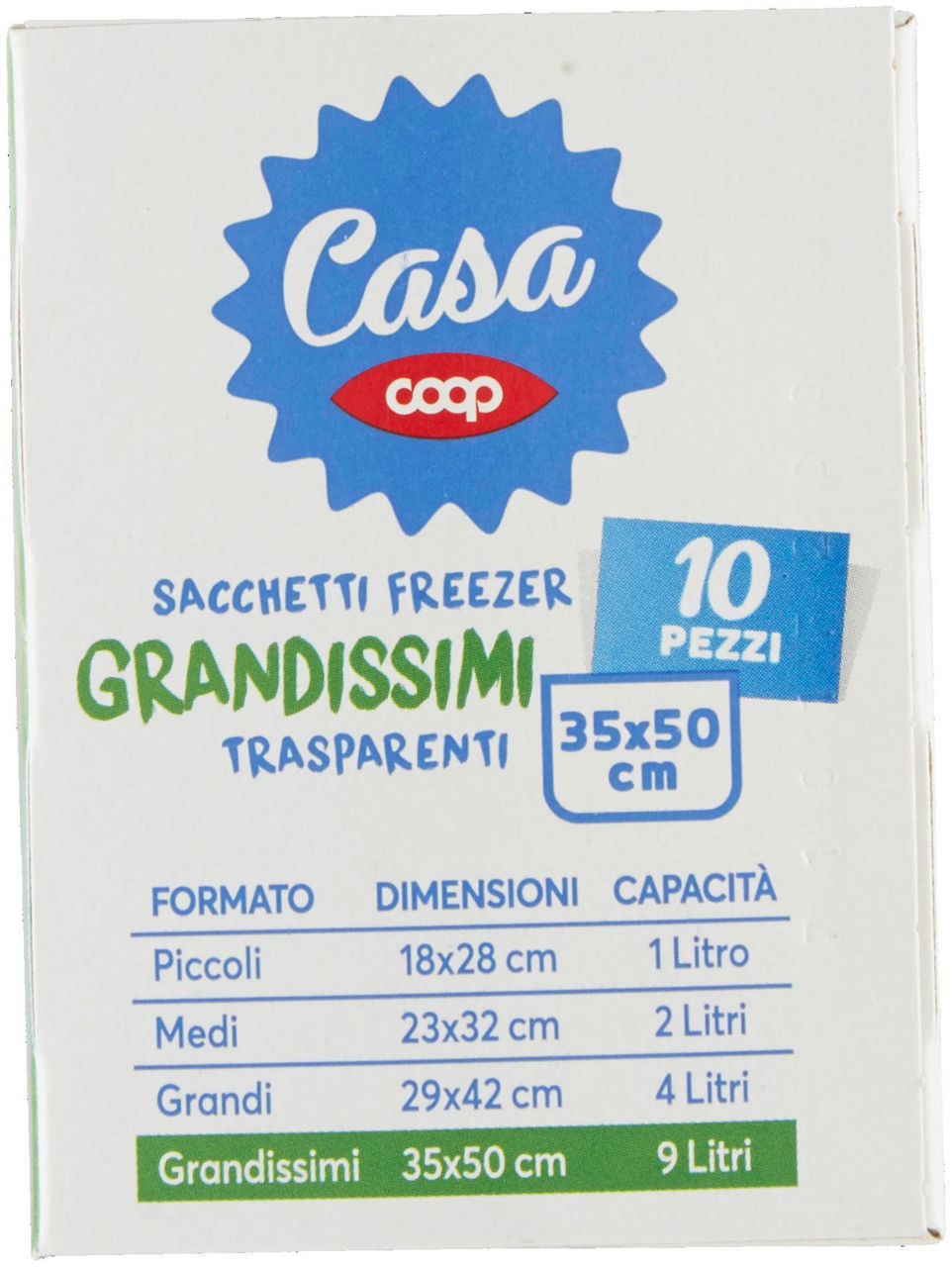 SACCHETTI FREEZER COOP CASA GRANDISSIMI CM.35X50 PZ.10 - 1