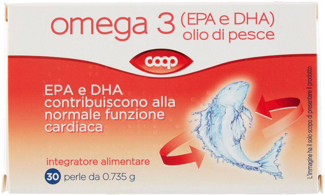 Integratore omega 3 olio di pesce coop scatola 30 perle gr.22,05