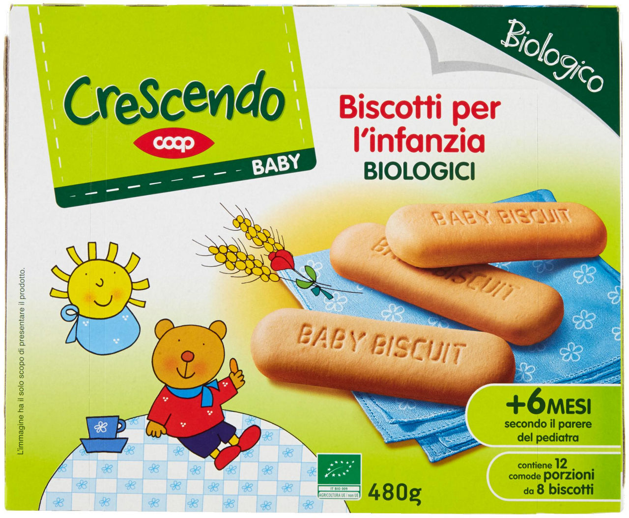 Baby biscotti per l'infanzia biologici 480 g