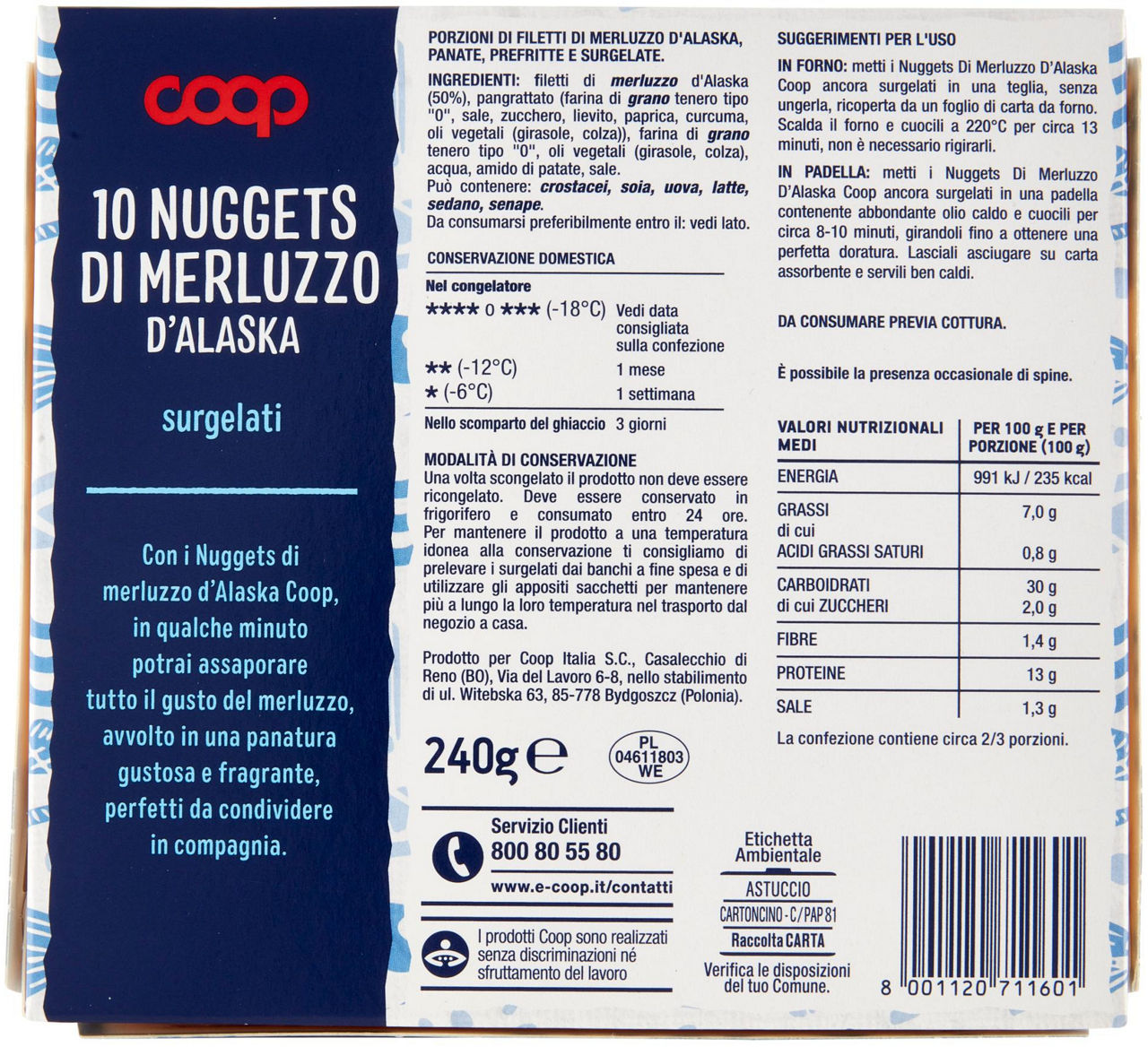 10 Nuggets di Merluzzo d'Alaska surgelati 240 g - Immagine 21