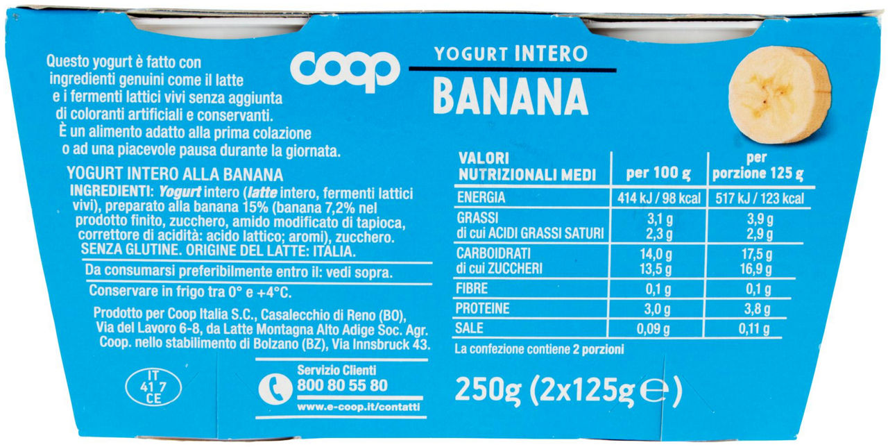 Yogurt intero alla banana 2 pz da 125 gr - Immagine 21