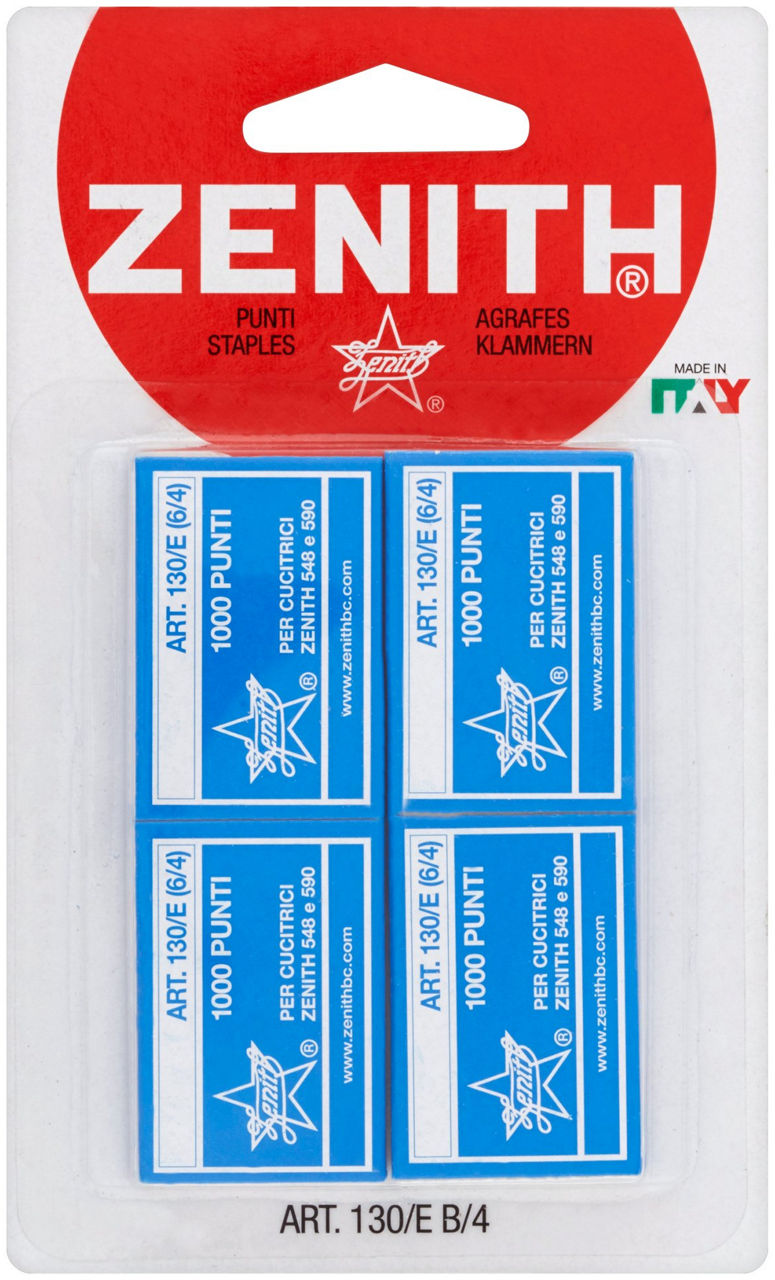 Punti metallici zenith 130/e (6/4) x 4 scatole