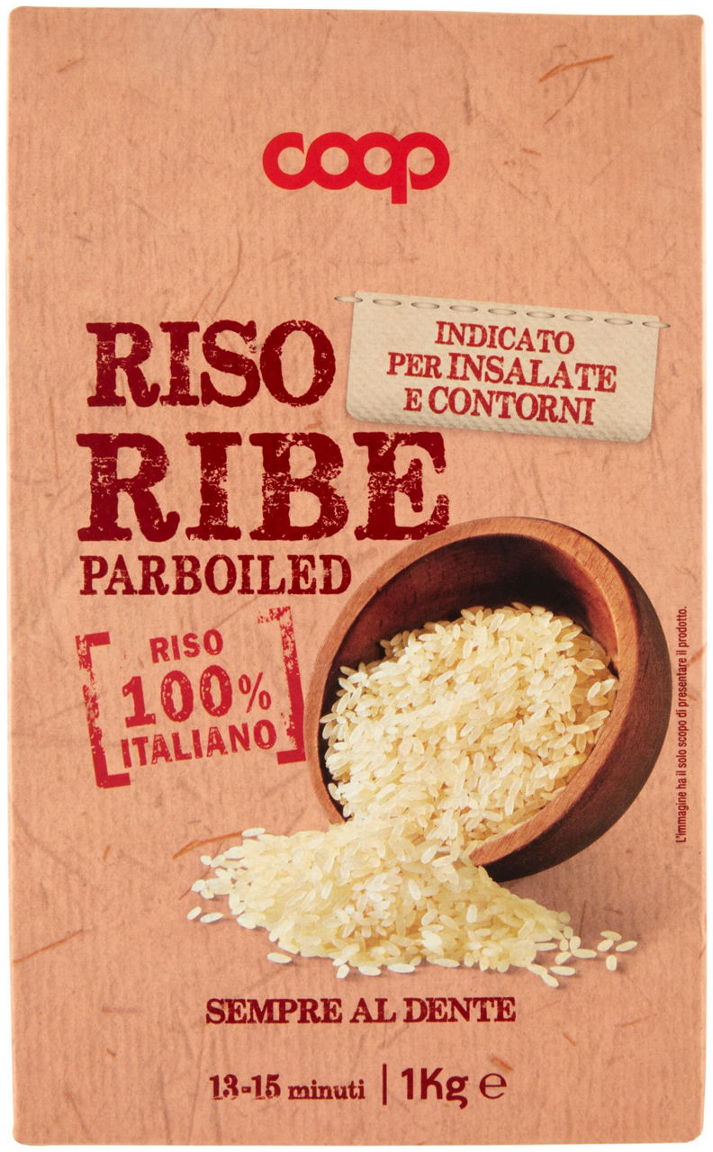 Riso ribe parboiled coop sottovuoto scatola kg.1