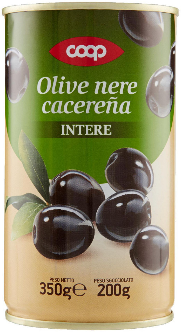 Olive nere coop cacerena intere salamoia lattina g 200