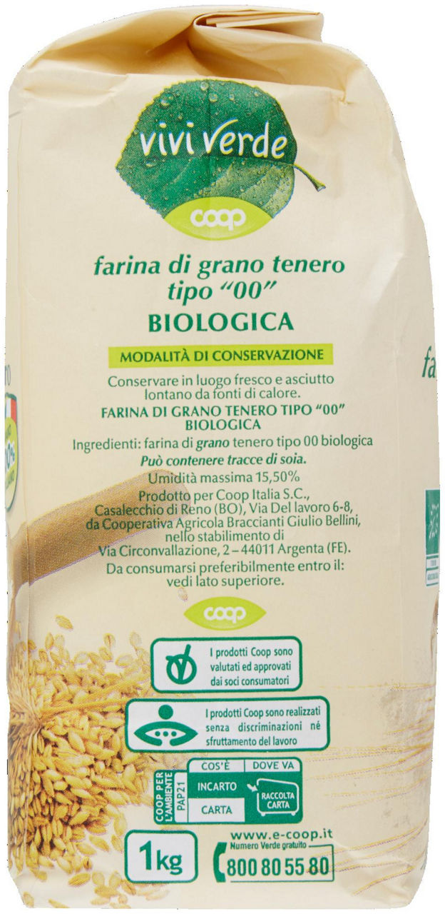 farina di grano tenero tipo "00" Biologica Vivi Verde 1 kg - 3