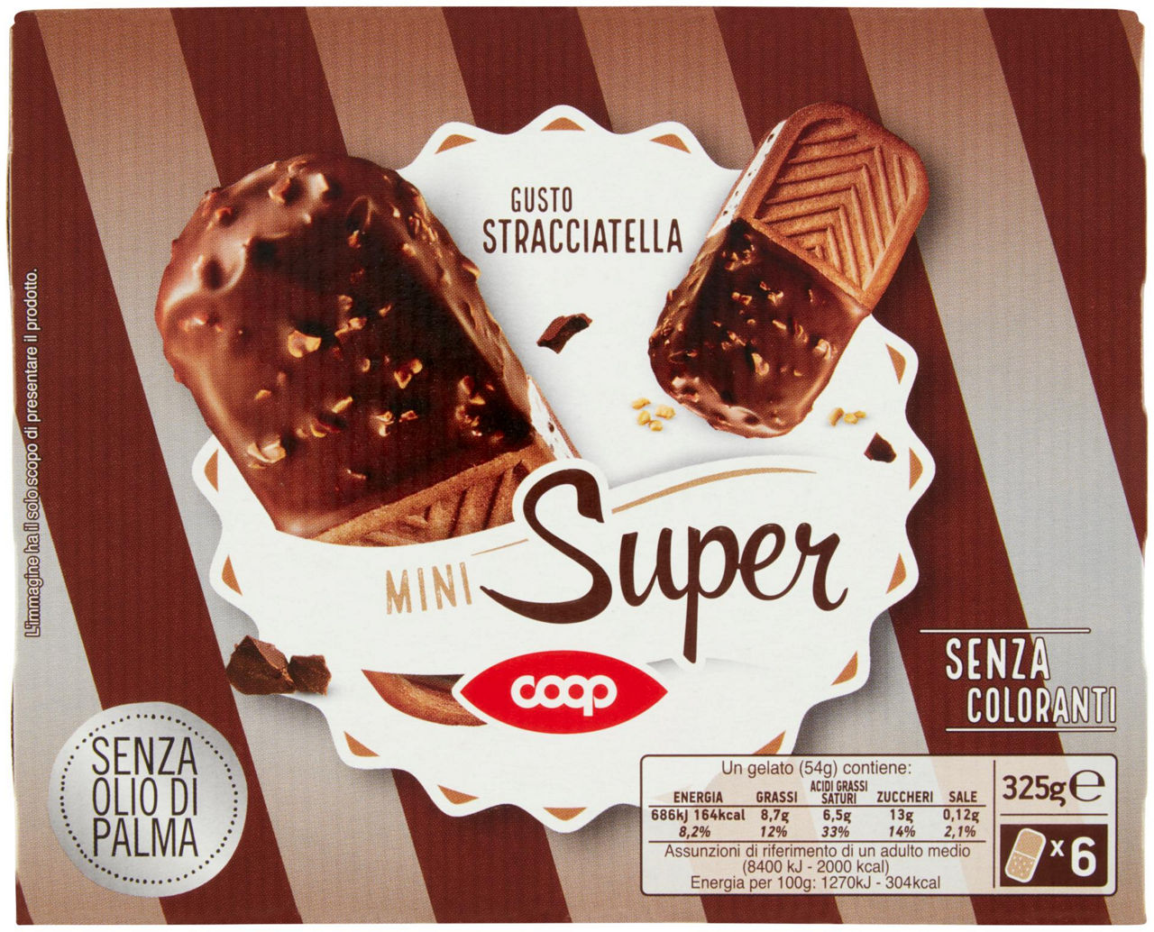 Gelato biscotto alla stracciatella mini 6 pz 325 gr