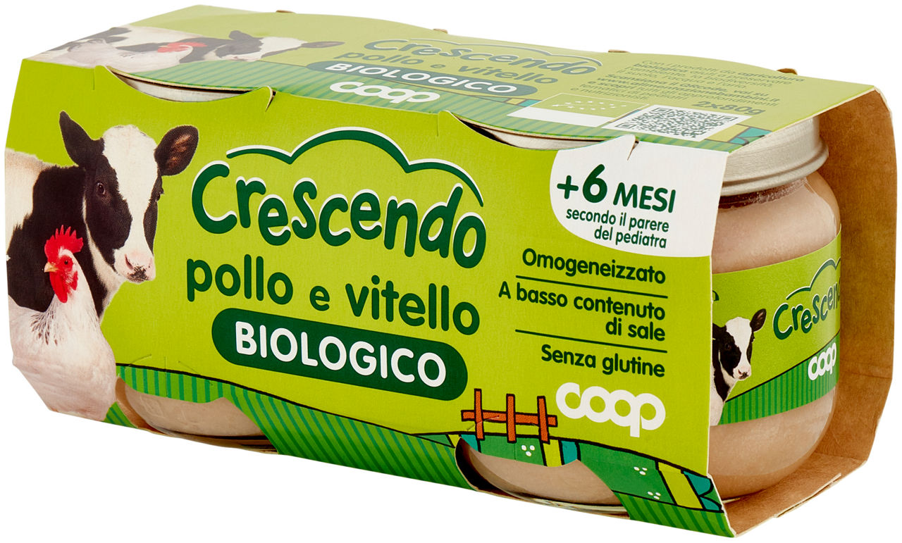 OMOGENEIZZATO VITELLO E POLLO COOP CRESCENDO BIO CLUSTER GR.80X2 - Immagine 61