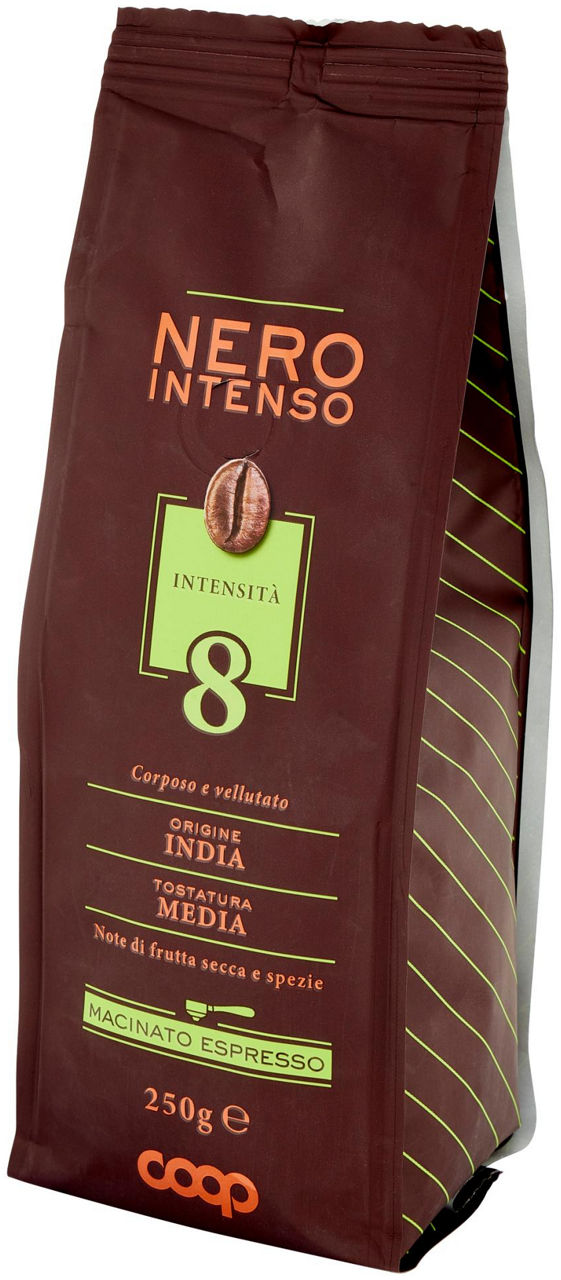 CAFFE' MACINATO ESPRESSO COOP INTENSITA' 8/12 INDIA 80% ARABICA SOFT PACK G 250 - 6