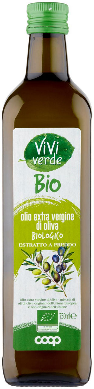 Olio extravergine di oliva biologico ue-non ue vivi verde ml750