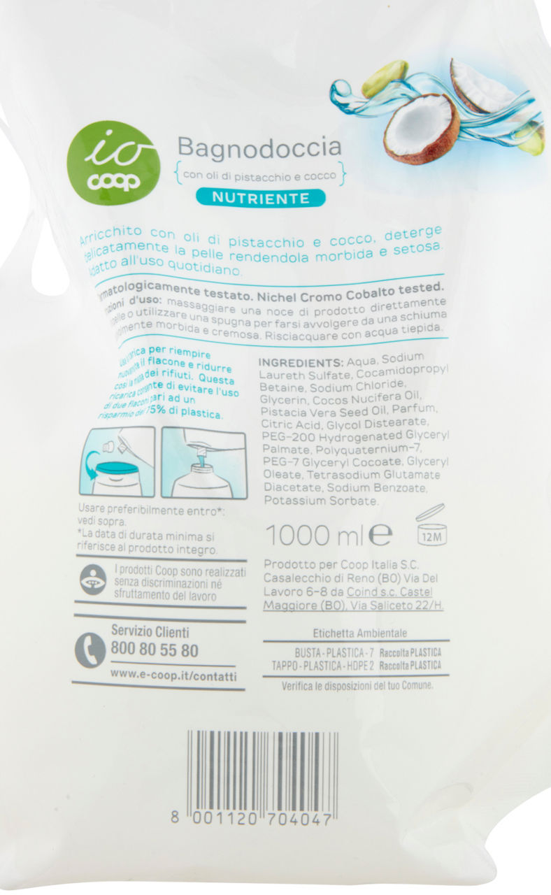 RICARICA BAGNODOCCIA NUTRIENTE IO COOP ML 1000 - Immagine 21