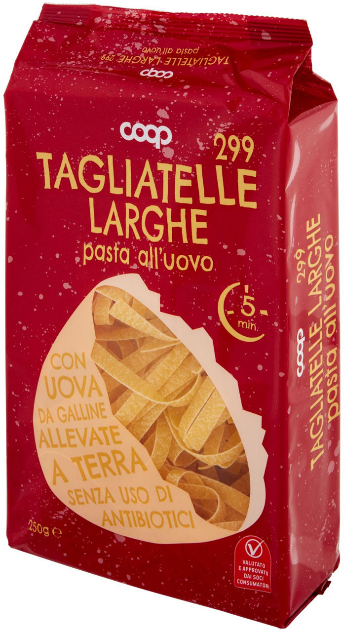 TAGLIATELLE UOVO LARGHE N.299 COOP S/USO DI ANTIBIOTICI VASC.G250 - Immagine 61