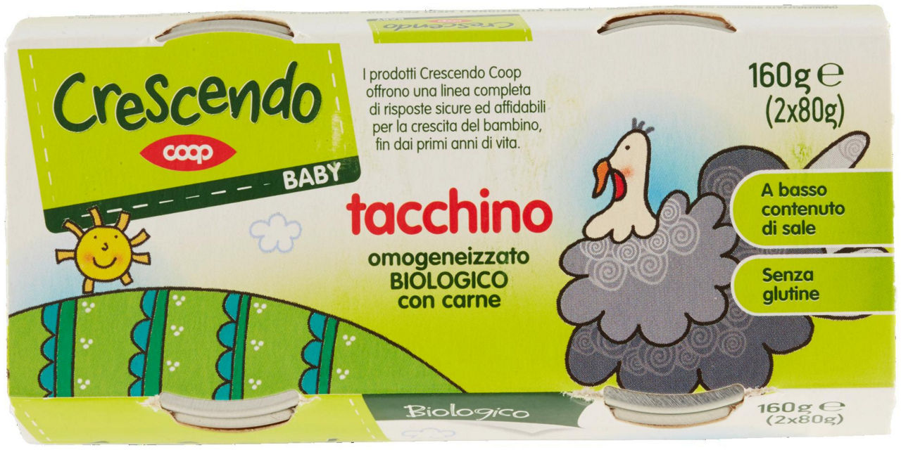 Baby tacchino omogeneizzato Biologico con carne 2 x 80 g - 4
