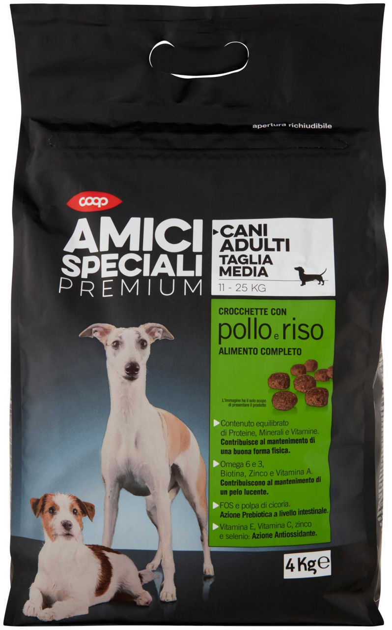Pasto compl cane amici speciali premium coop crocc adulti tg m11- 25kg pol/r kg4