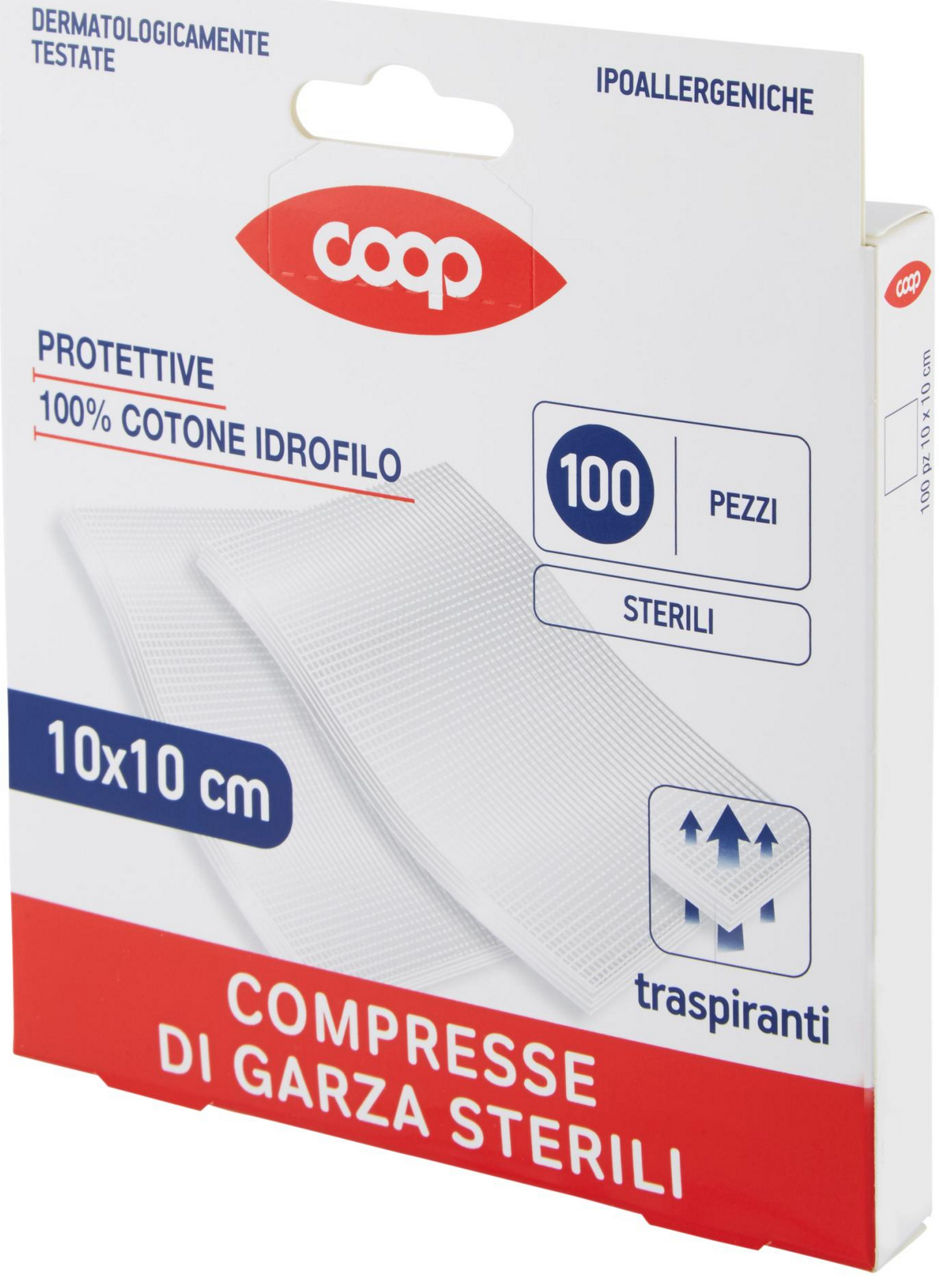 COMPRESSE GARZA STERILE COOP 10X10 SCATOLA PZ 100 - 6