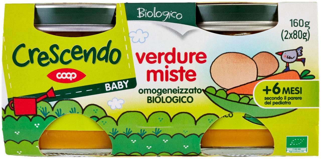 Baby verdure miste omogeneizzato biologico 2 x 80 g