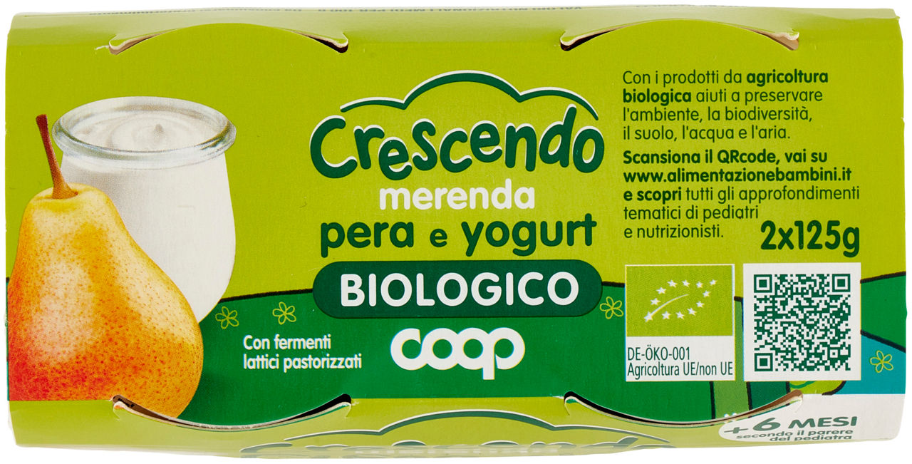 merenda pera e yogurt omogeneizzato Biologico 2 x 125 g - Immagine 41