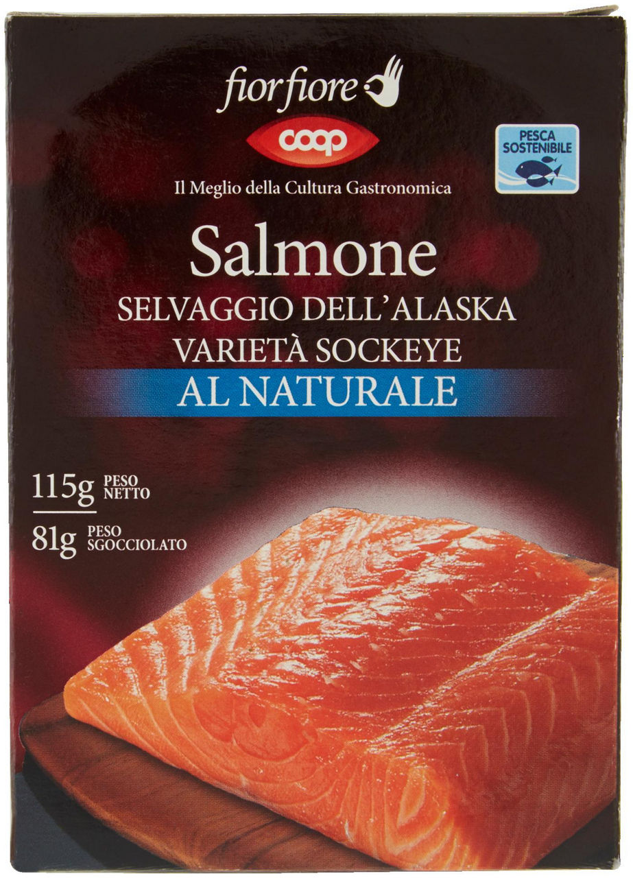 Filetti di salmone selv alaska sockeye al nat fior fiore coop g. 81