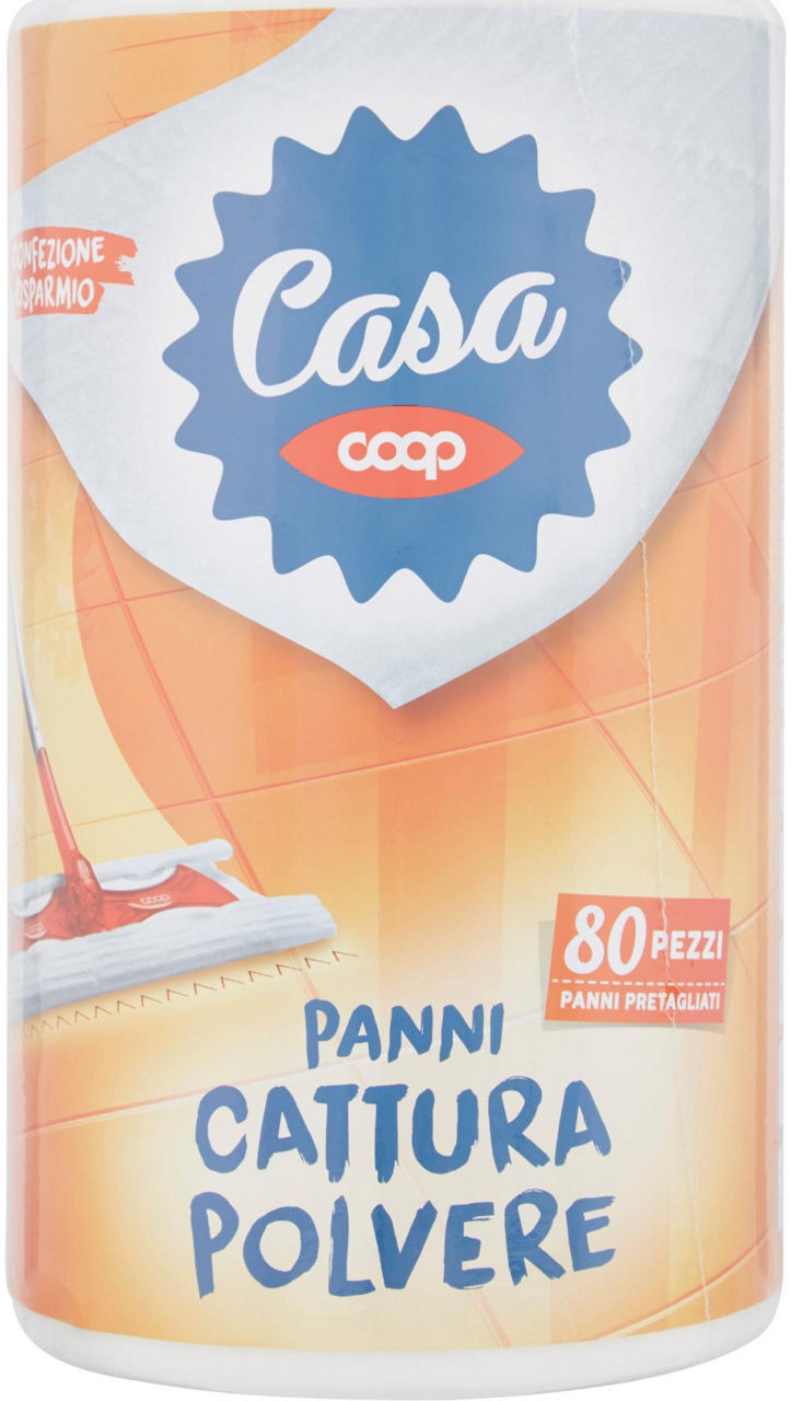 PANNI CATTURA POLVERE 3D CASA COOP ROTOLO BUSTA PZ.80 - 0