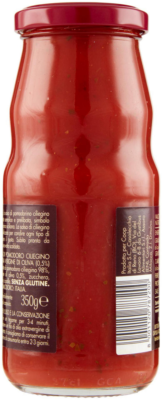 SALSA DI POMODORINO CILIEGINO DI SICILIA FIOR FIORE COOP BTG G350 - Immagine 21