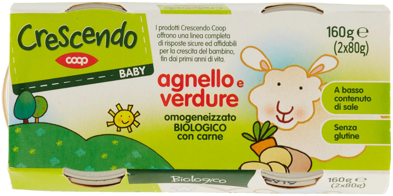 Baby agnello e verdure omogeneizzato Biologico con carne 2 x 80 g - 4