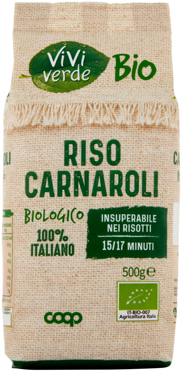 Riso caranaroli biologico 100% italiano vivi verde 500 g