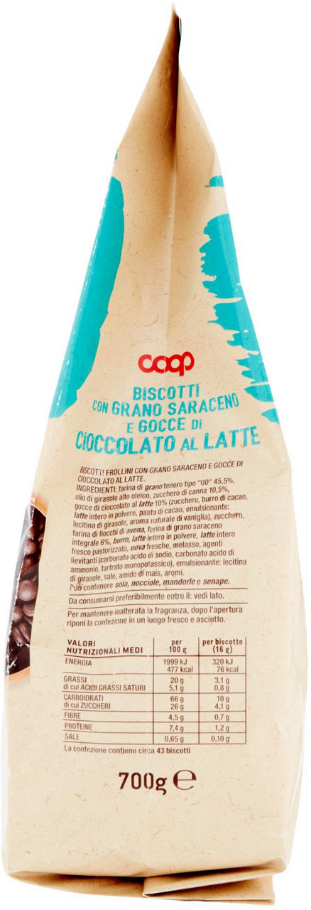 Biscotti frollini con grano saraceno e gocce di cioccolato al latte 700 gr - Immagine 31