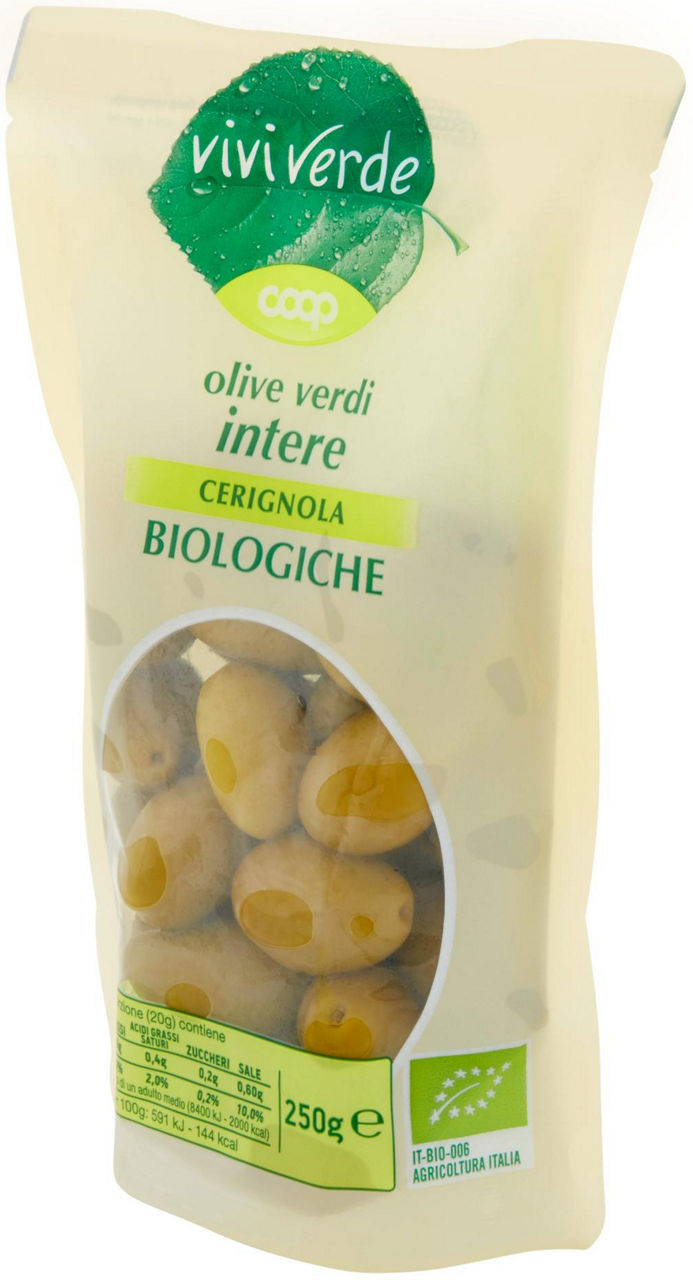 olive verdi intere Cerignola Biologiche Vivi Verde 250 g - 6