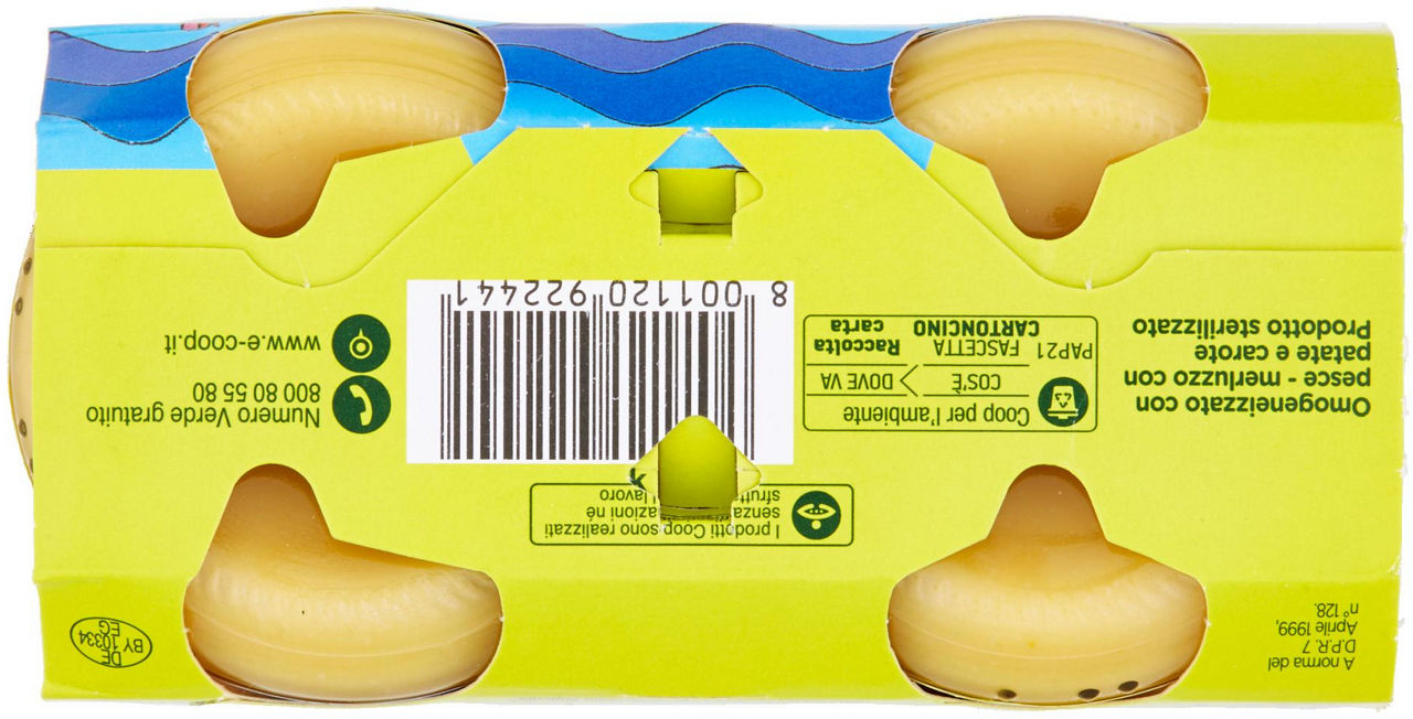 Baby merluzzo con patate e carote omogeneizzato 2 x 80 g - 5