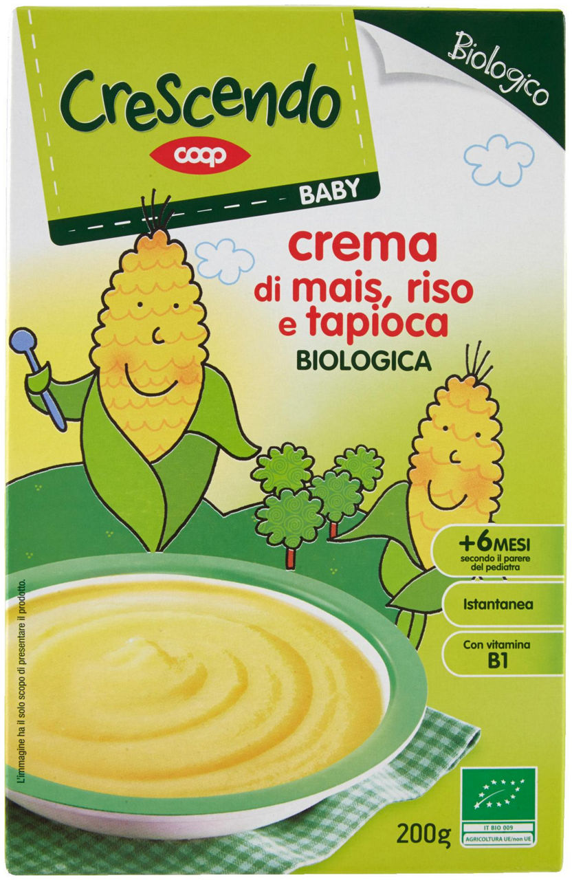 Baby crema di mais, riso e tapioca biologica 200 g