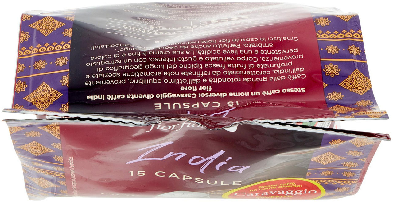 CAFFE' INDIA IN CAPSULE COMPOSTABILI "CARAVAGGIO" FIOR FIORE COOP PZ15 G 95 - 4