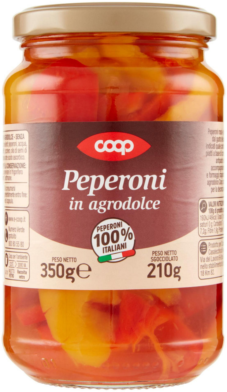 Peperoni in agrodolce coop vv g 210