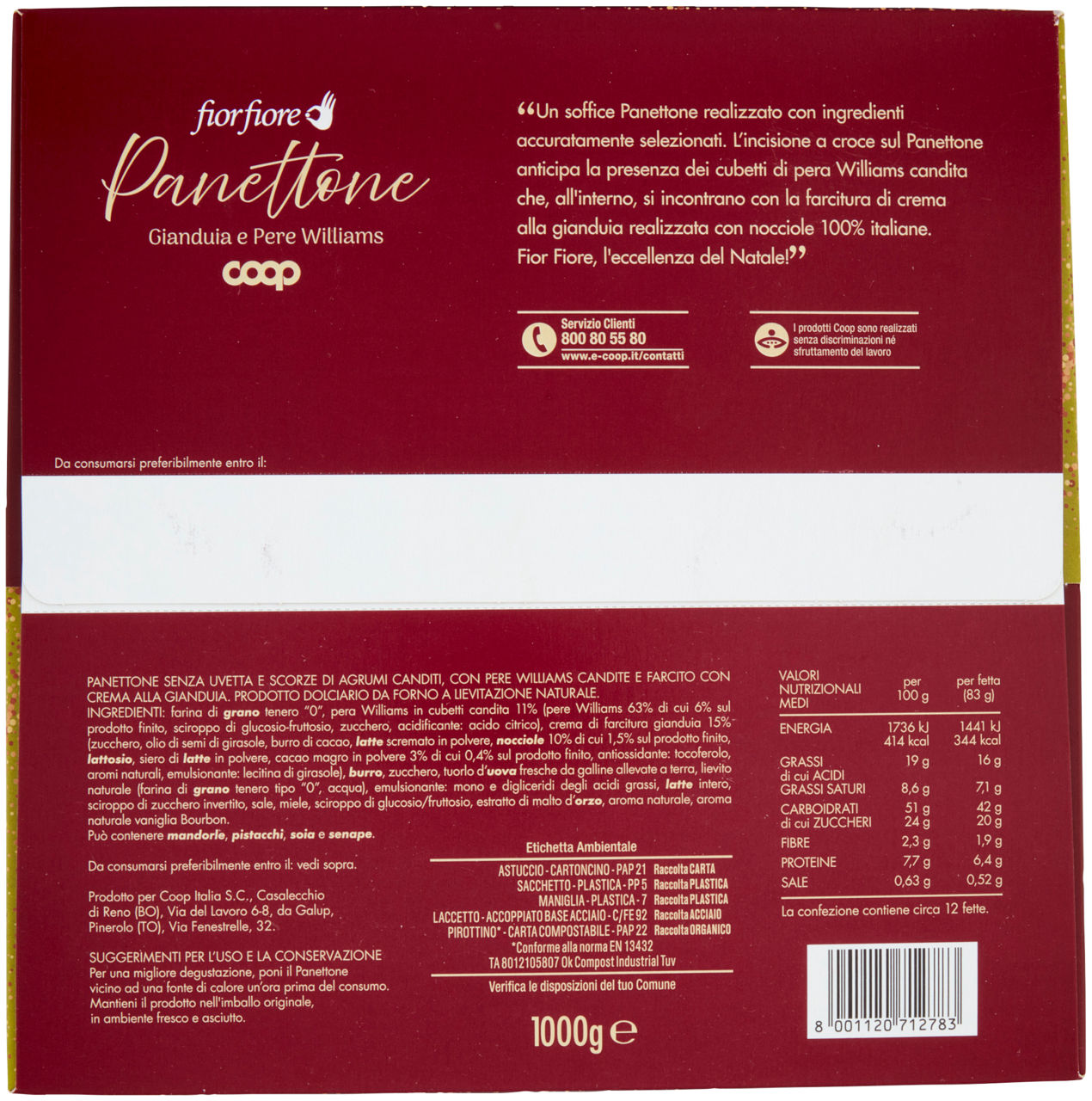 Panettone gianduia e pere 1 kg - Immagine 51