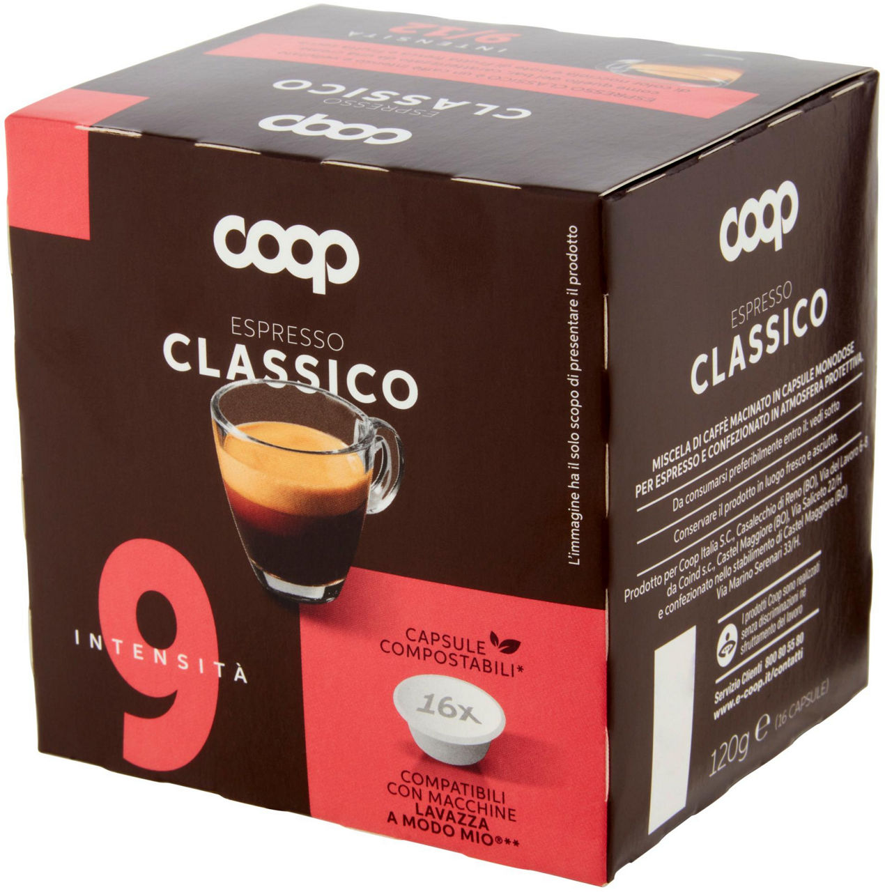CAFFE' CAPSULE COMP. A MODO MIO COOP MISCELA CLASSICA PZ 16X7,5G ASTUCCIO G 120 - 6