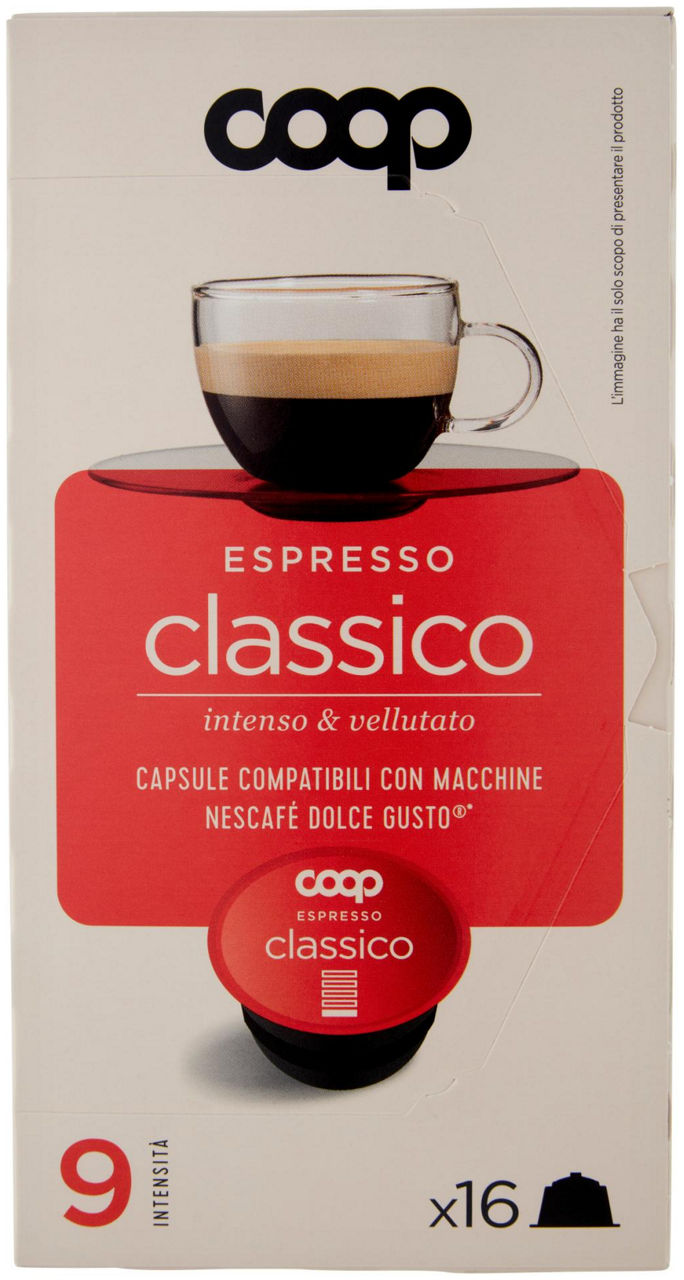 Caffe' capsule compatibili dolce gusto coop miscela classica pz 16x7,3g g116,8