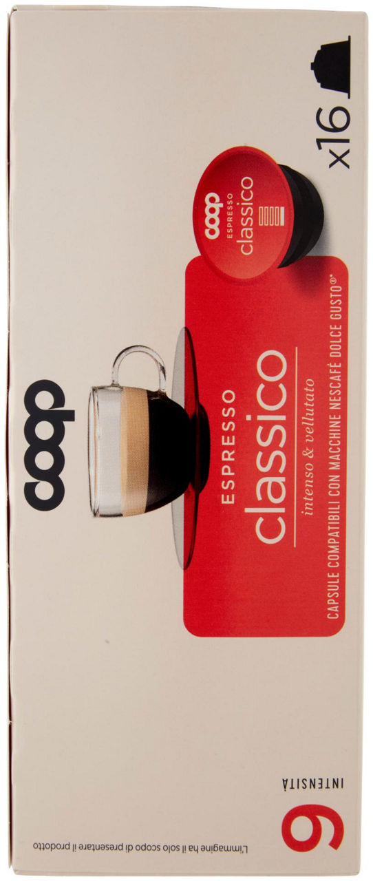 CAFFE' CAPSULE COMPATIBILI DOLCE GUSTO COOP MISCELA CLASSICA PZ 16X7,3G G116,8 - 3