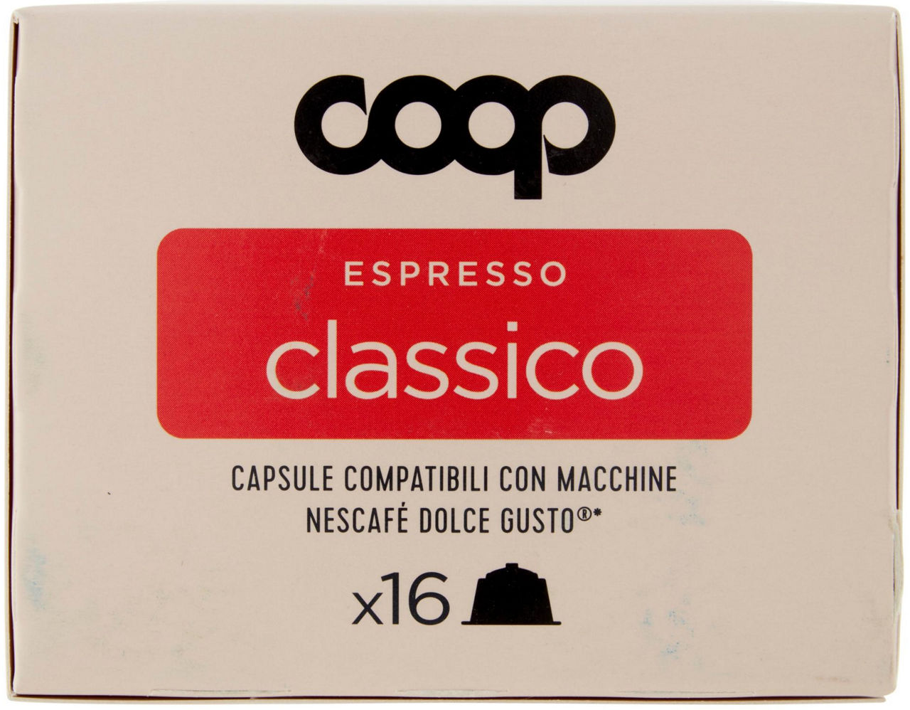 CAFFE' CAPSULE COMPATIBILI DOLCE GUSTO COOP MISCELA CLASSICA PZ 16X7,3G G116,8 - 4
