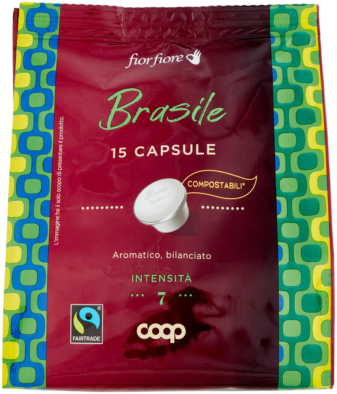 Caffe' cps compostabili fior fiore coop arabica brasile fair trade pz 15x6g g90