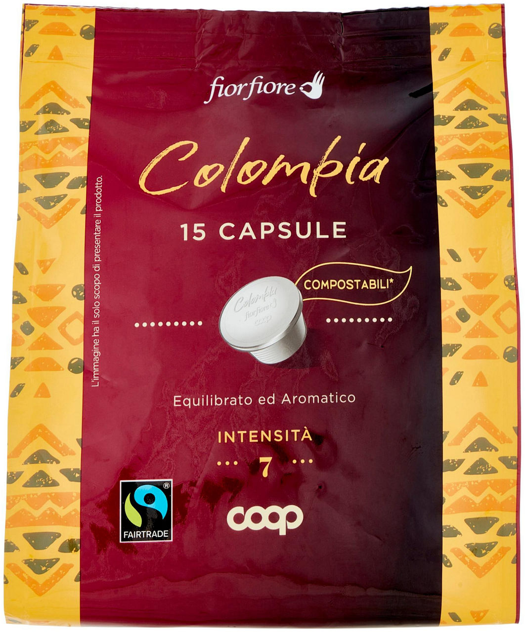 Caffè in capsule compostabili Colombia 15 pz