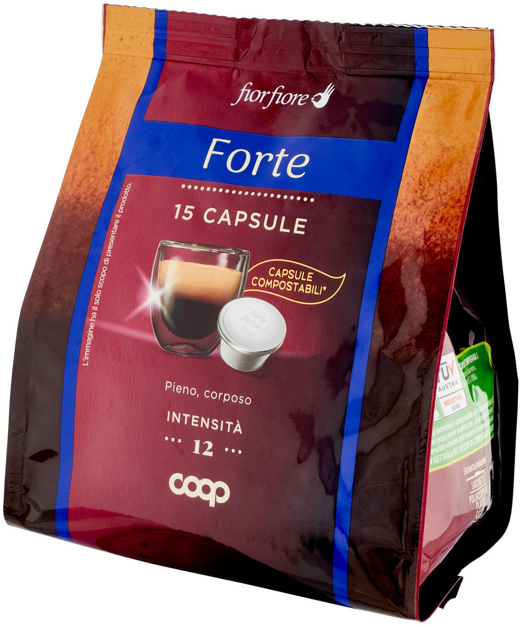 CAFFE' CAPSULE COMPOSTABILI FIOR FIORE COOP FORTE PZ 15X6,3G ASTUCCIO G 95 - 6