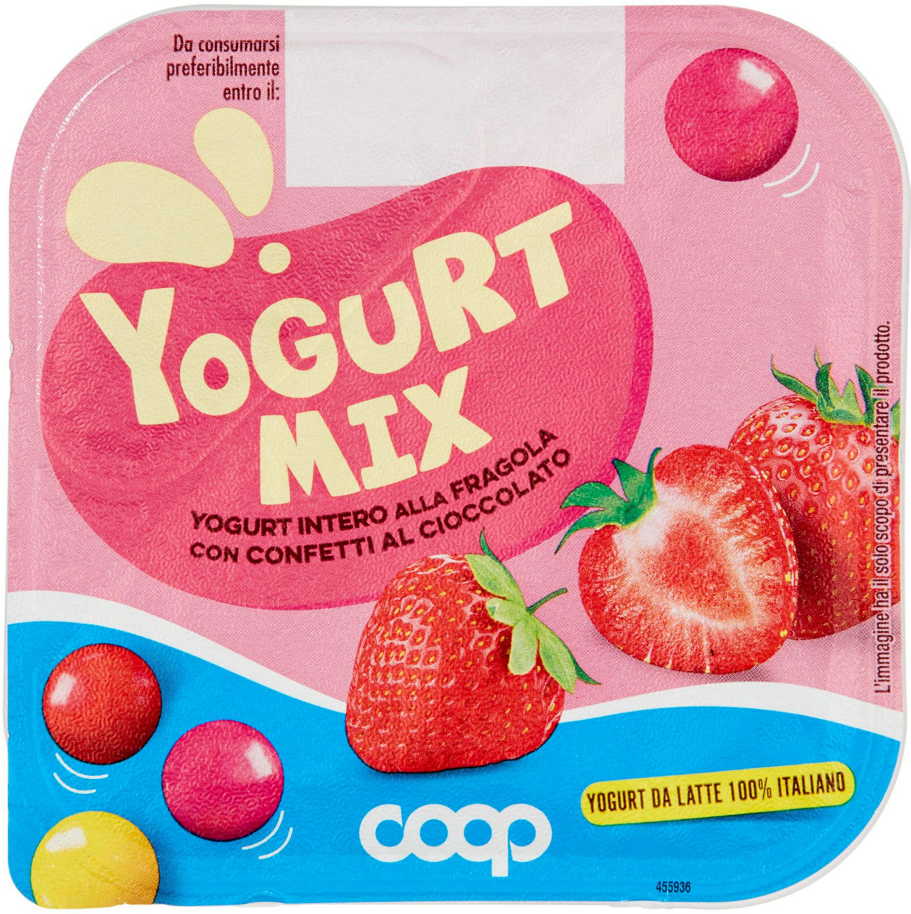 Mix coop yogurt fragola+smarties bicomp g 120