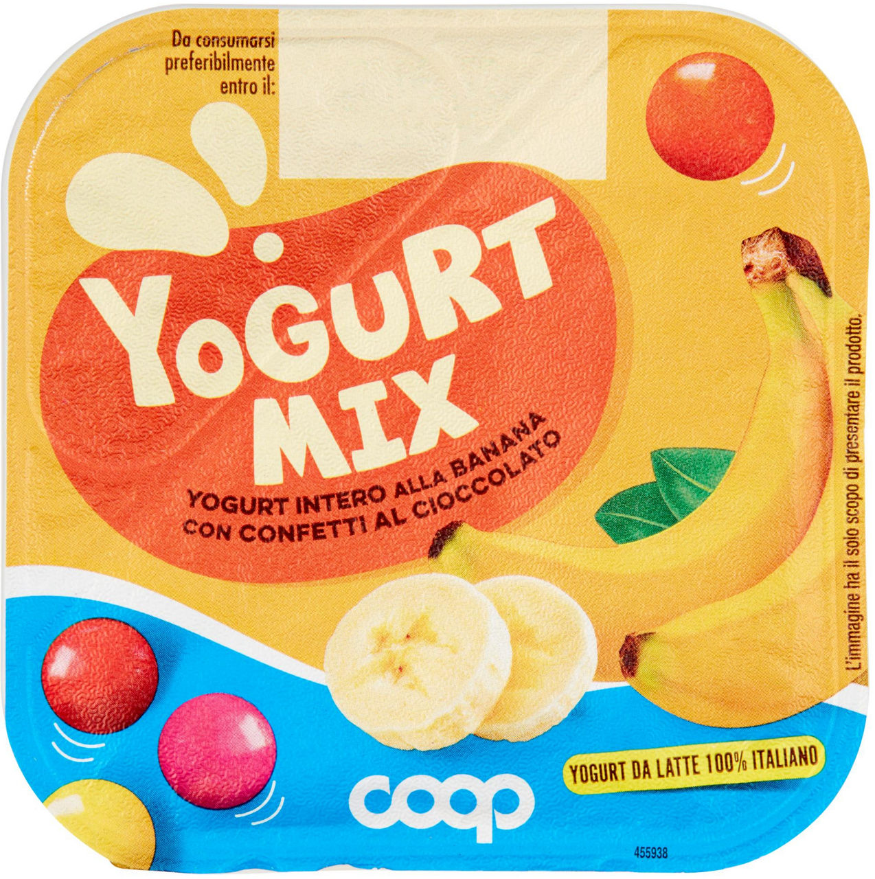 Mix coop yogurt banana+smarties bicomp g 120