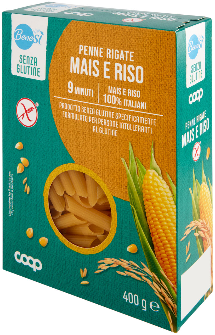 PASTA DI MAIS E RISO PENNE RIGATE SENZA GLUTINE BENESI COOP G400 - Immagine 61