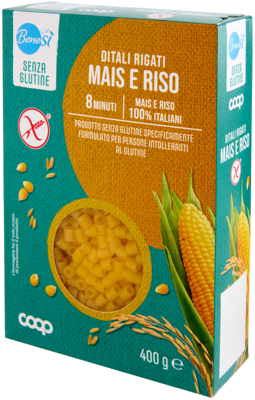 PASTA DI MAIS E RISO DITALI RIGATI SENZA GLUTINE BENESI COOP G400 - Immagine 61