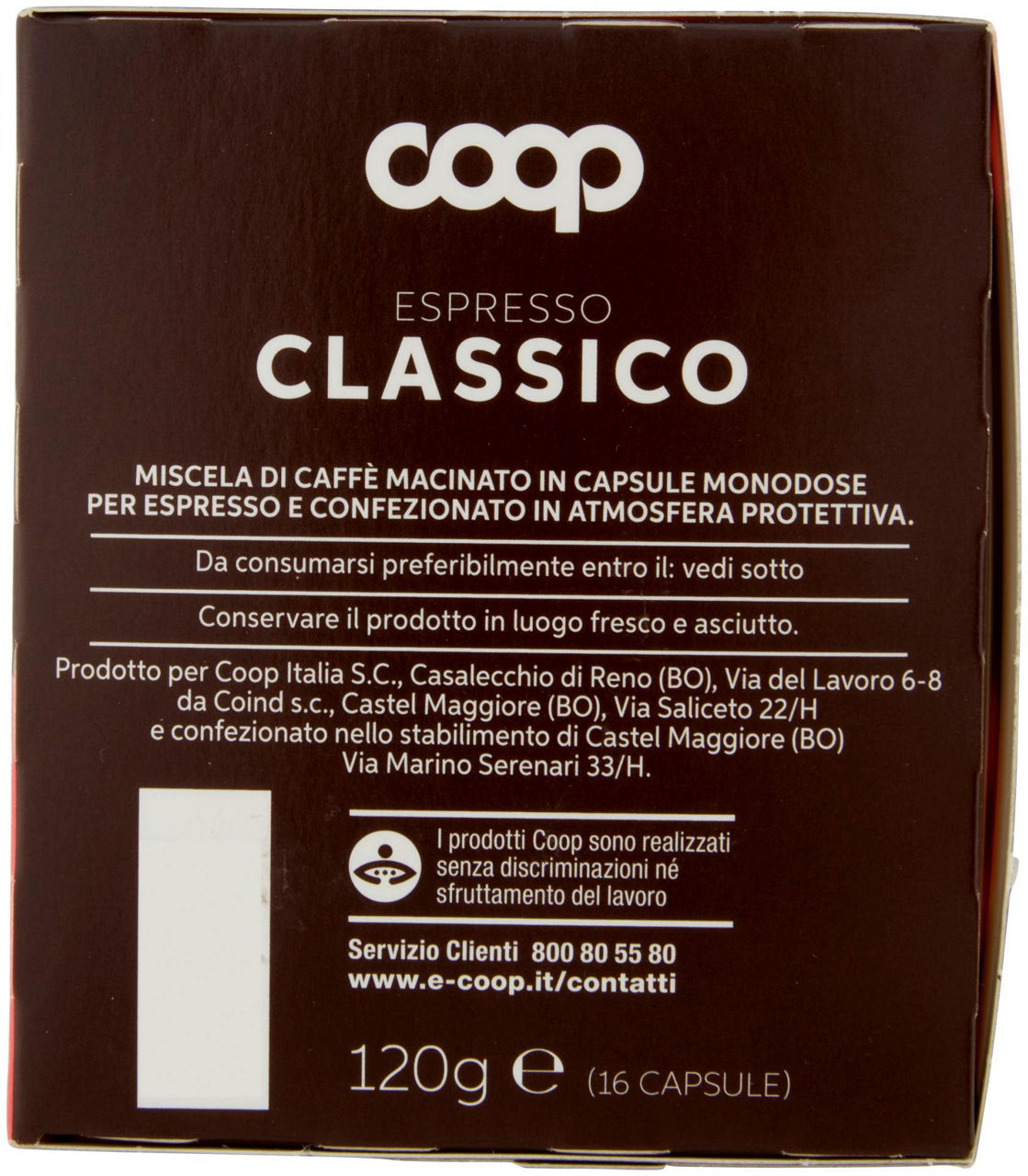 CAFFE' CAPSULE COMP. A MODO MIO COOP MISCELA CLASSICA PZ 16X7,5G ASTUCCIO G 120 - 1