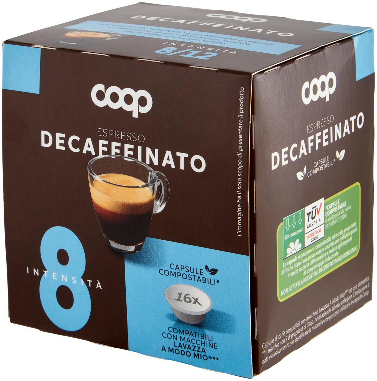 CAFFE' CAPSULE COMPATIBILI A MODO MIO COOP MISCELA DECA PZ 16X7,5G G 120 - 6