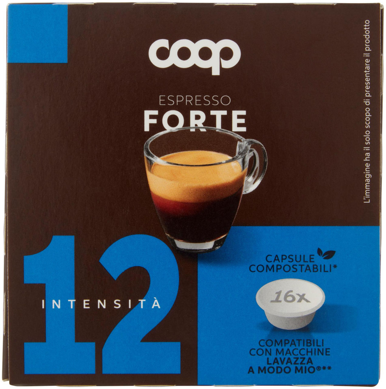 Caffe' capsule compatibili a modo mio coop miscela forte pz 16x7,5g g 120